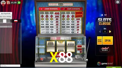Catálogo de jogos X88 com fornecedores Pragmatic Play, Evolution, NetEnt