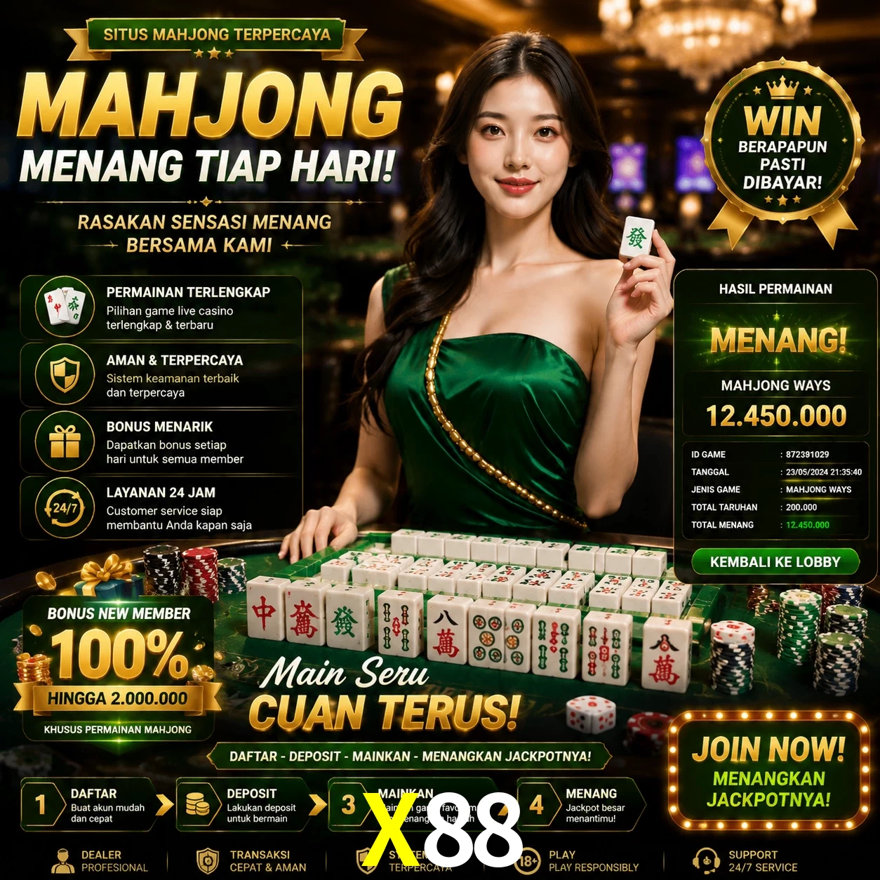 Cashback VIP X88 - reembolso semanal